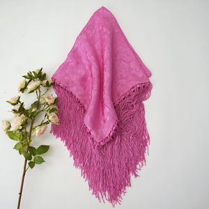 Aurora Pink Tone On Tone Floral Church Scarf Product Image