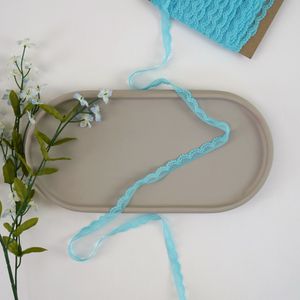 Bright Aqua Blue Lace Trim Product Image