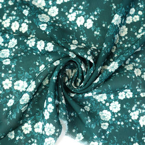 Hunter Green Floral Crinkle Print Product Image