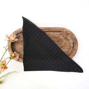 Black With Gold Dots Triangle Scarf Product Image