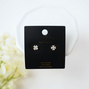 Dainty Gold Dipped Crystal Studs Product Image