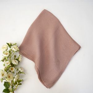 Tan Rose Silk Polyester Scarf Product Image