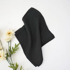 Black Silk Polyester Scarf Product Image