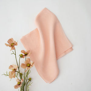 Peach Coral  Silk Polyester Scarf Product Image