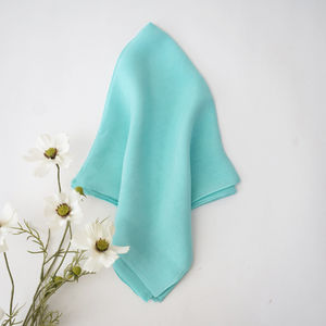 Robin Egg Blue Silk Polyester Scarf Product Image