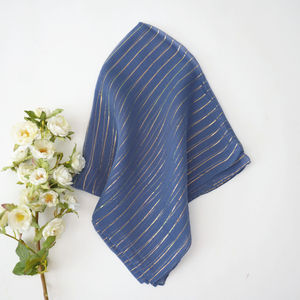 Martin Blue Gold And Iridescent Lurex Amelia Scarf Product Image