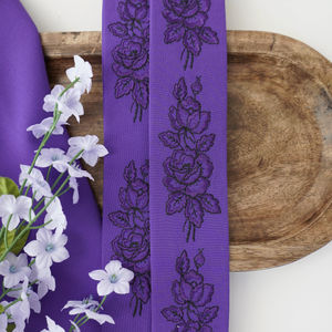 True Purple Embroidery Design 387 With Black Product Image