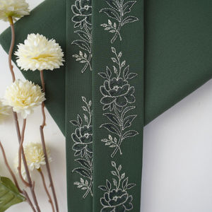 Olive Night Embroidery  Design 381 With Silver Product Image