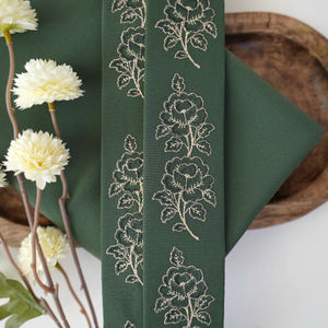 Olive Night Embroidery  Design 388 With Soft Gold Product Image