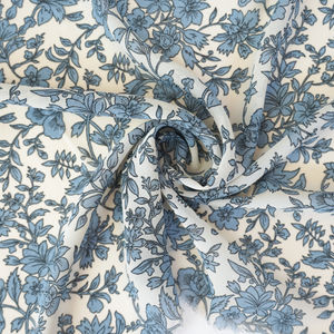 Blue Floral  Chiffon Print Product Image