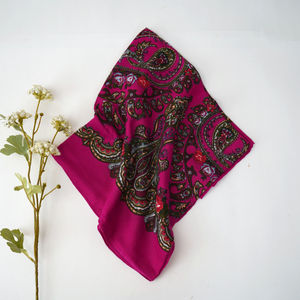 Beetroot Fuchsia Floral Design Church Scarf Product Image