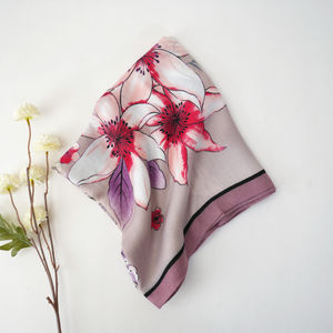 Lady Lavender Floral Design Church Scarf Product Image