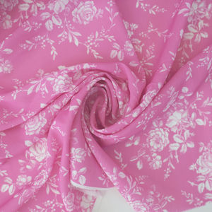 Aurora Pink With White Rose Crinkle Print Product Image