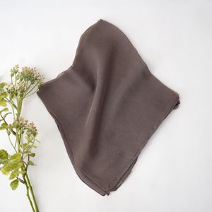 Vintage Brown Solid Silky Scarf Product Image