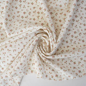 Terra Cotta Dainty Floral Print Polyester Stretch Product Image