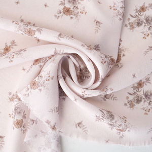 Shell With Dainty Tan Flowers Crinkle Print Product Image