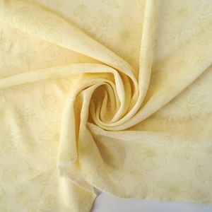 Sunshine Yellow With Tone On Tone Floral Crinkle Print Product Image