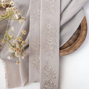 French Taupe Embroidery 388 With Soft Gold Product Image
