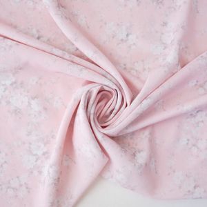 Soft Pink With White Rose Crinkle Print Product Image