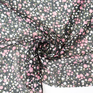 Black With Pink Rose Floral Chiffon Product Image