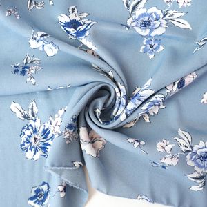 Misty Blue Floral  Georgette Print Product Image