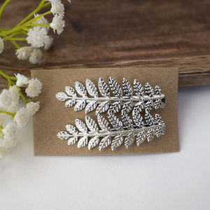 Silver Leaf Hair Clips Product Image