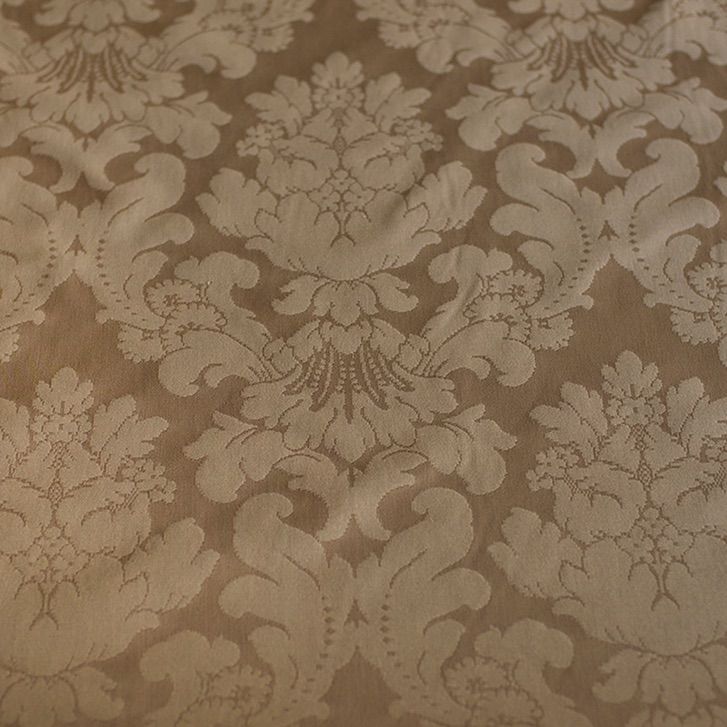 Taupe French Damask Pattern Fabric Provincial Fabric House