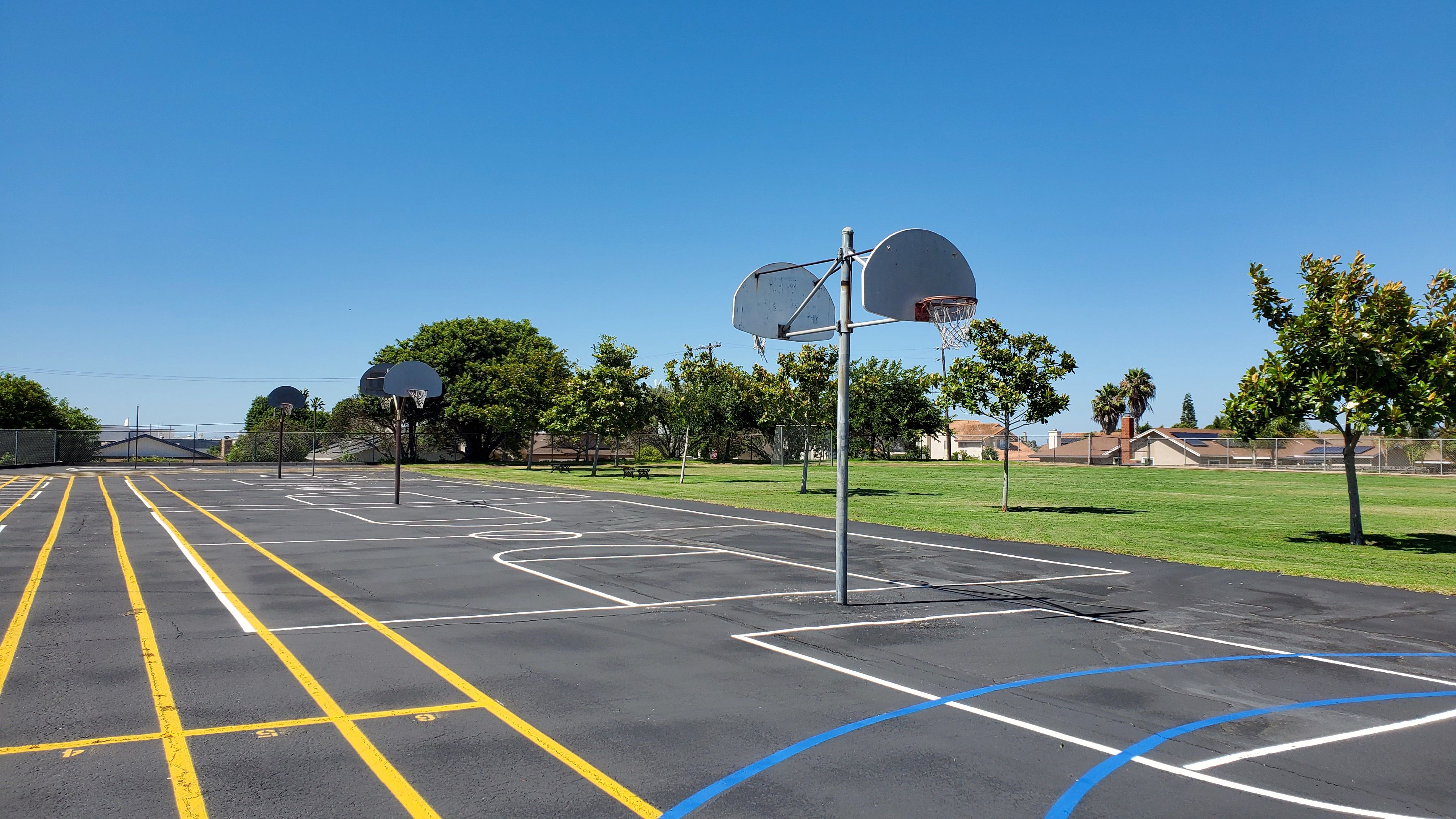 Outdoor basketball courts at a Chula Vista Elementary School District campus
