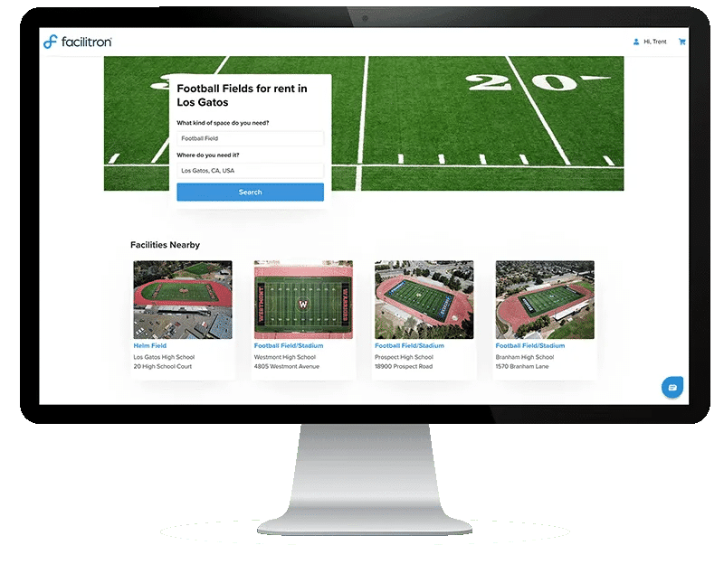 Football fields for rent on Facilitron