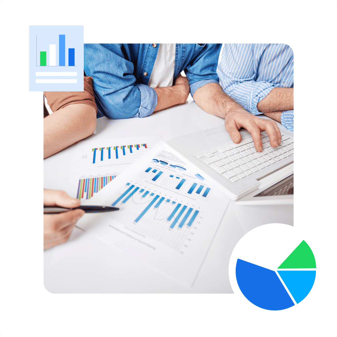 Data and reporting analytics charts