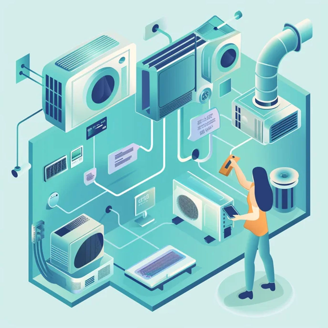 Hvac reporting illustration