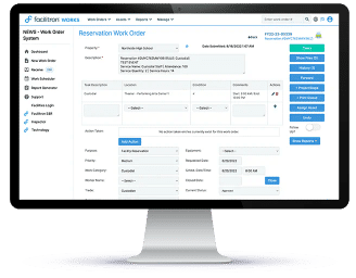 Reservation work orders screenshot