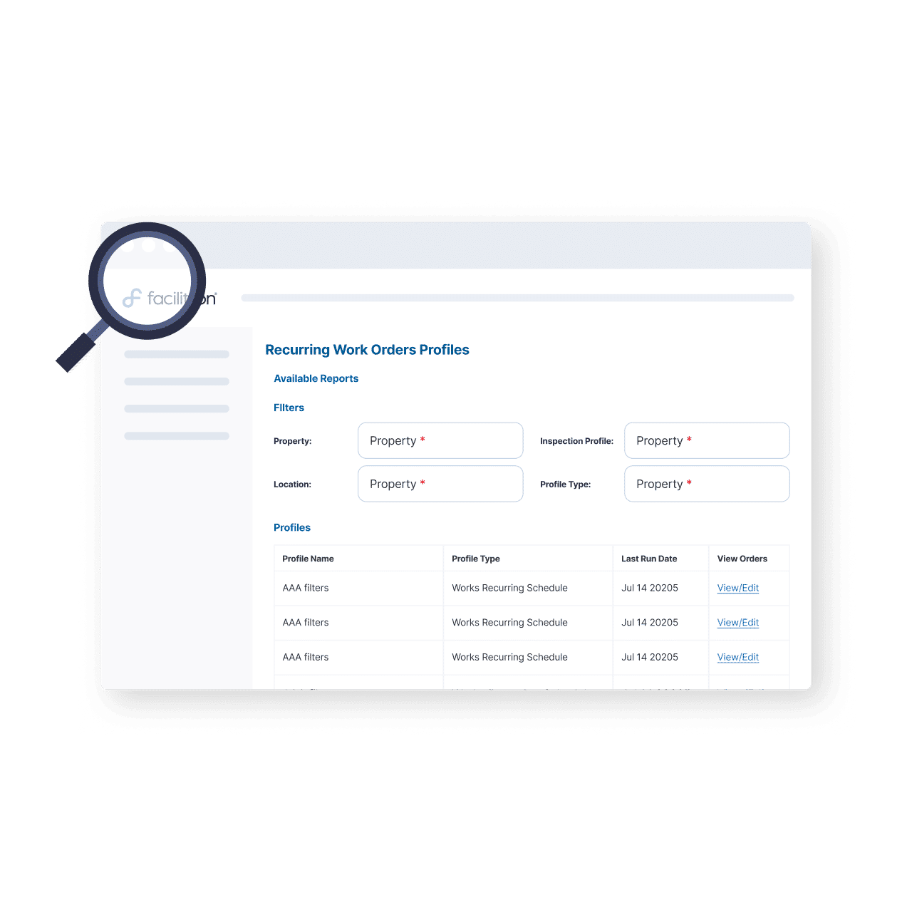 Facilitron Works recurring work order profiles and preventive maintenance scheduling