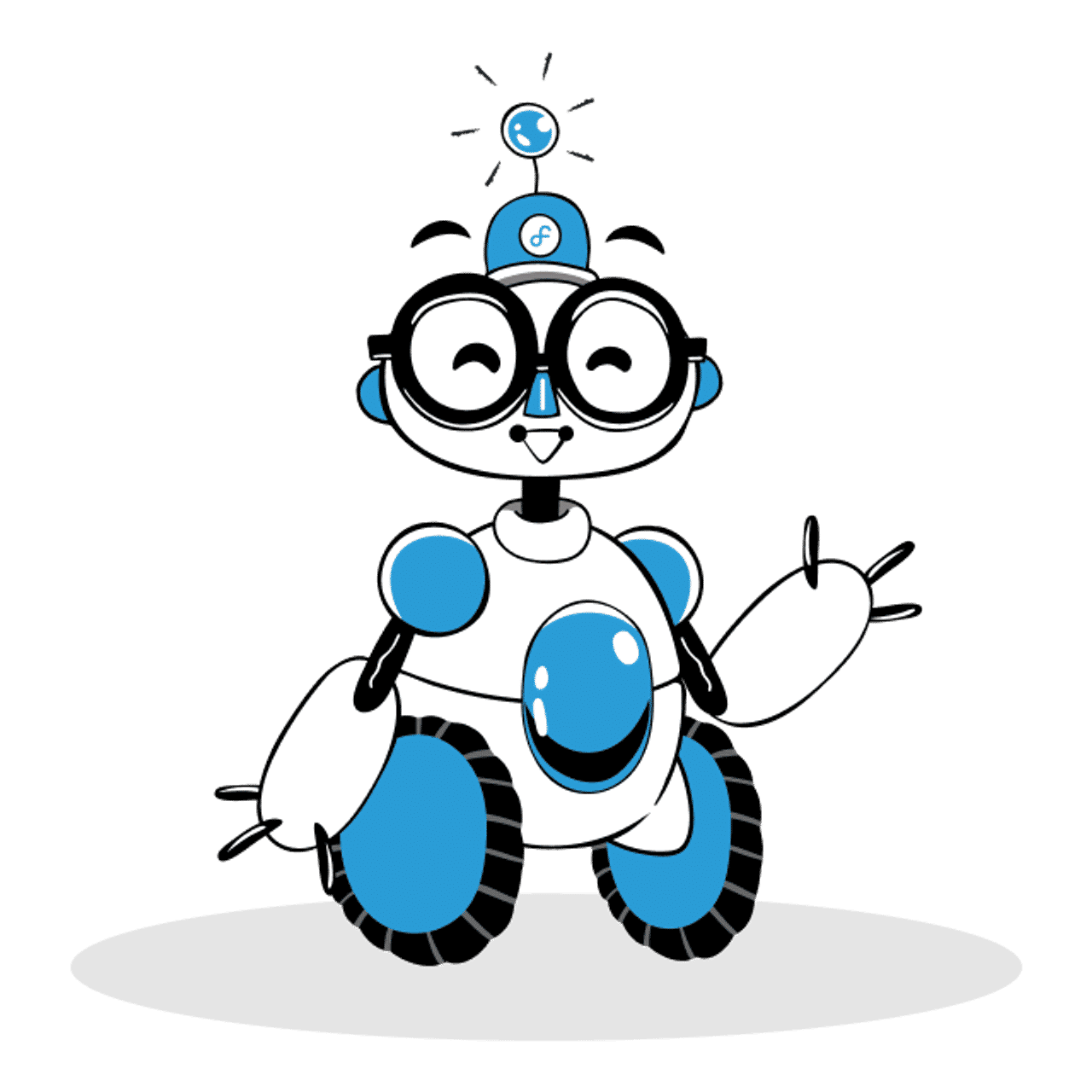 Tron, the Facilitron AI assistant mascot, illustrated as a friendly robot