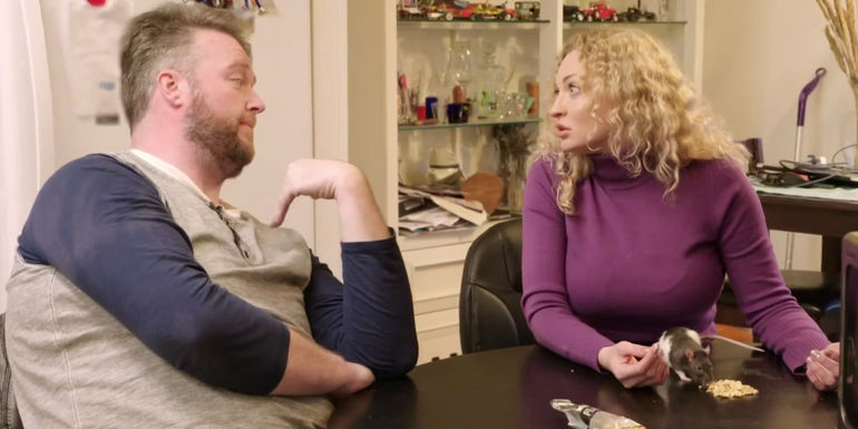 Mike Youngquist and Natalie Mordovtseva on 90 Day Fiance Happily Ever After talking in kitchen