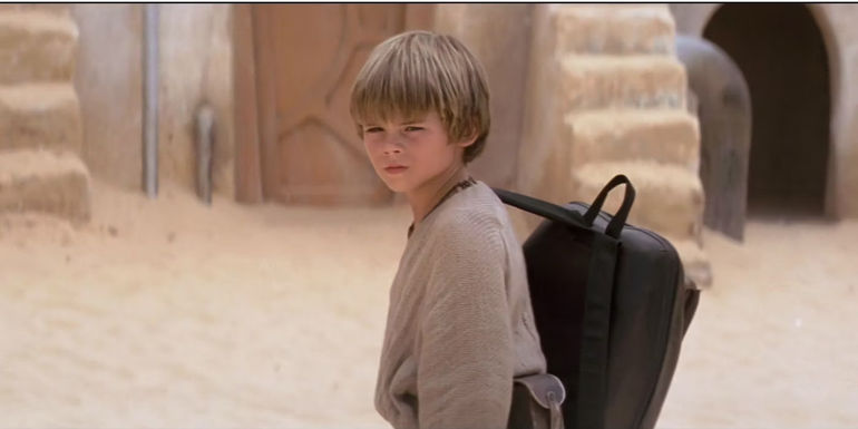 Anakin Skywalker in The Phantom Menace.
