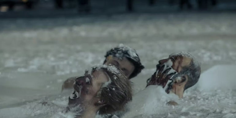 Frozen corpses of the researchers in True Detective Night Country