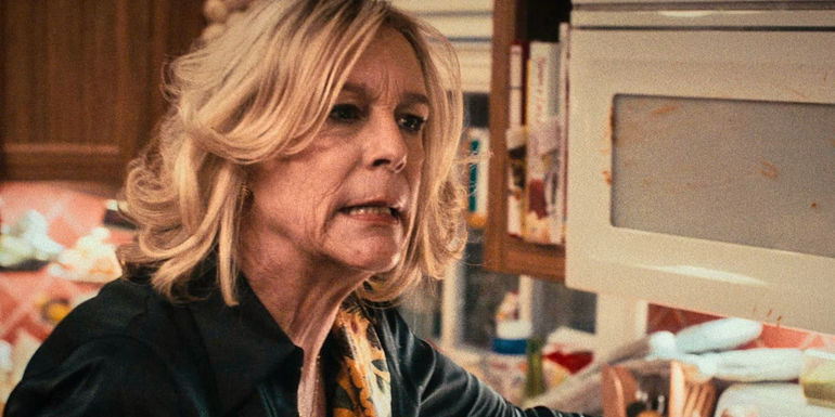 Donna Berzatto (Jamie Lee Curtis) stressed out in the kitchen in The Bear season 2.