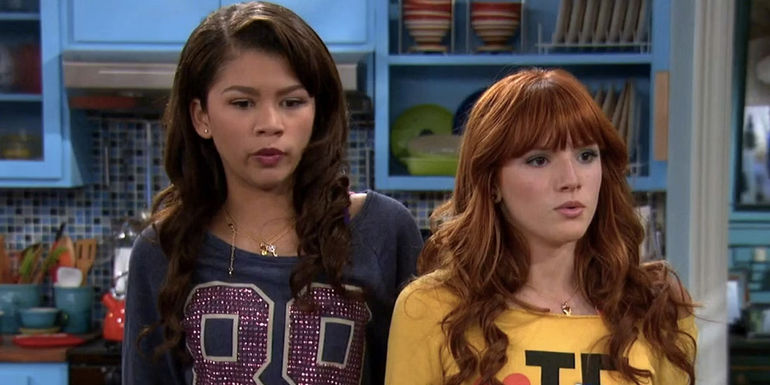 Zendaya and Bella Thorne as Rocky and CeCe Looking Confused in Shake It Up