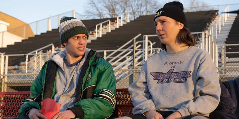 Paul Dano and Pete Davidson in Dumb Money