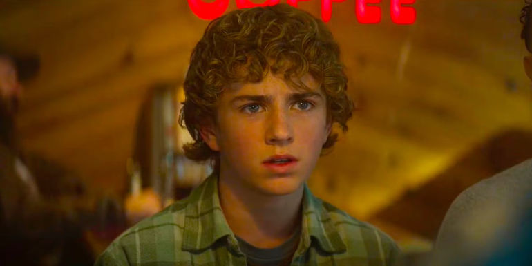 Walker Scobell as Percy looking shocked in Percy Jackson and the Olympians episode 5