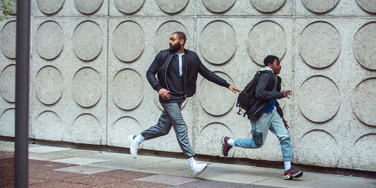 The Kitchen Izi and Benji running