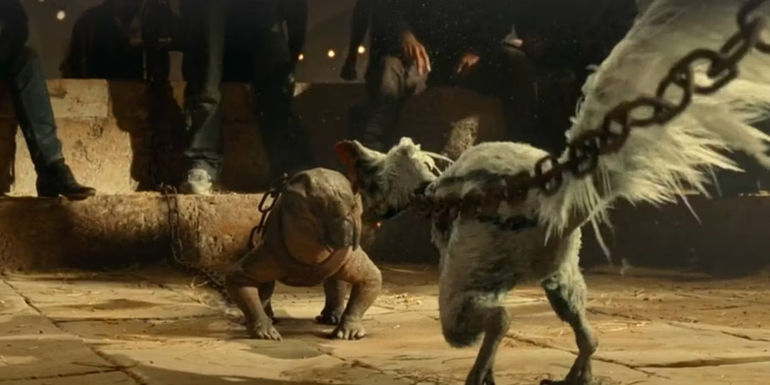 Jurassic World Dominion Oviraptor and Lystrosaurus scene image