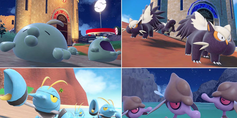 pokemon scarlet violet clauncher gulpin stunky skrelp