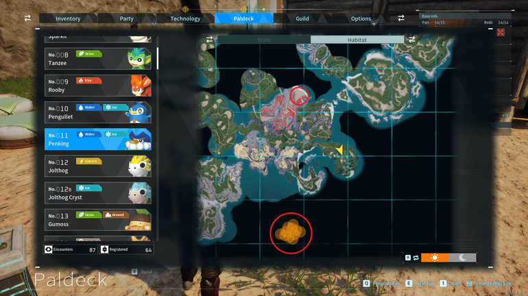 Penking Locations in Palworld