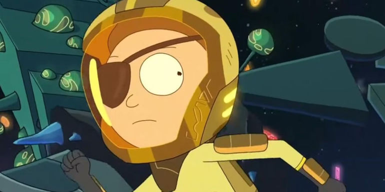 Evil Morty in space in Rick and Morty