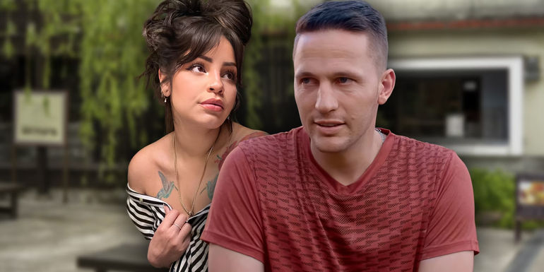 Tiffany Franco and Ronald Smith from 90 Day Fiance with pensive expressions