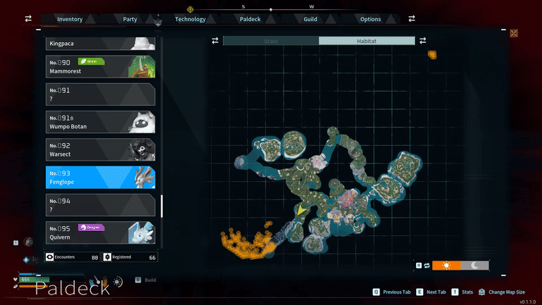 Fenglope habitats in Palworld