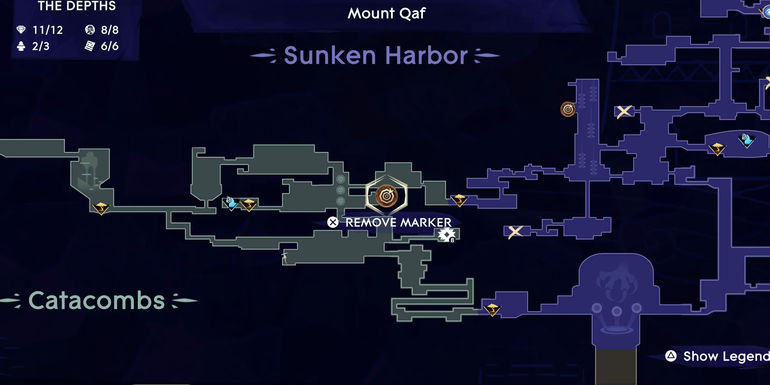 Prince of Persia: The Lost Crown - Catacombs Map And Fast Travel Location