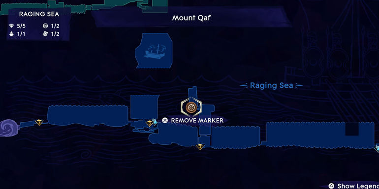Prince of Persia: The Lost Crown - Raging Sea Map And Fast Travel Location